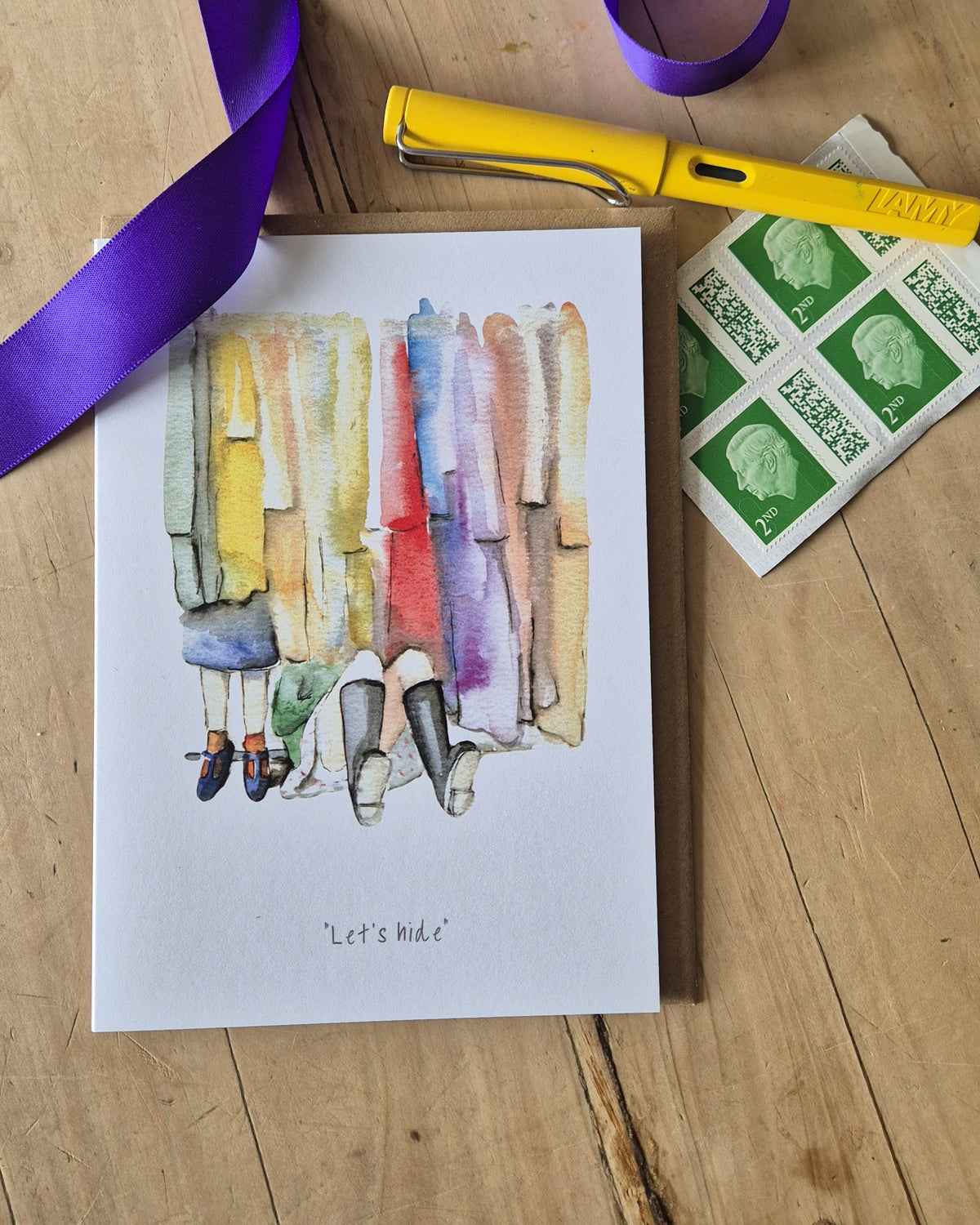 Let's Hide Greetings Card