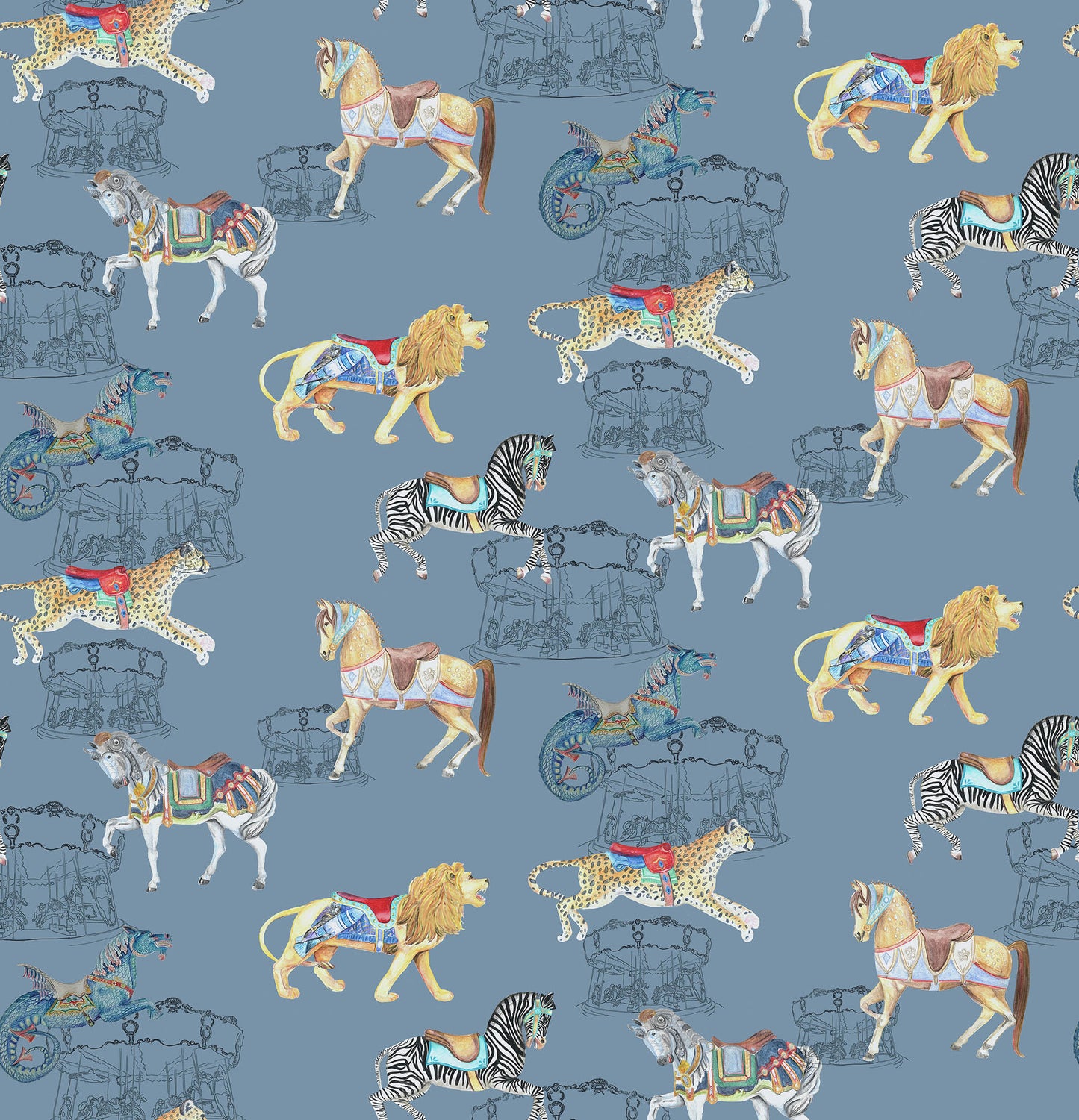 Carousel Safari Wallpaper SAMPLES